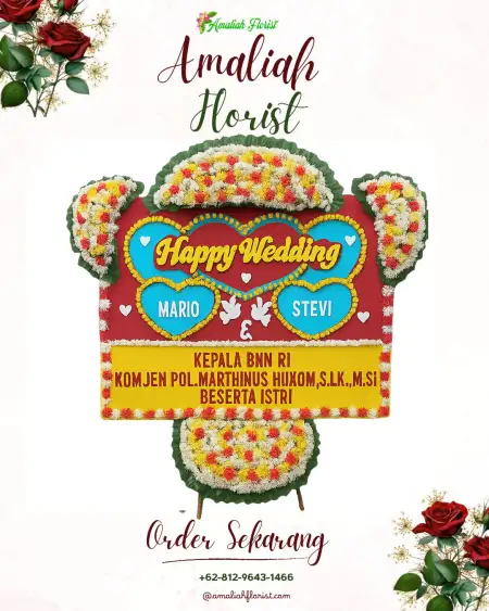 Papan Bunga Pernikahan Siriwo